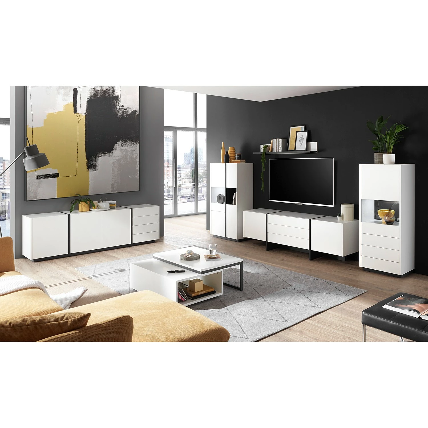 Loftscape Sideboard Muuga II - Weiß / Grau – Bild 2