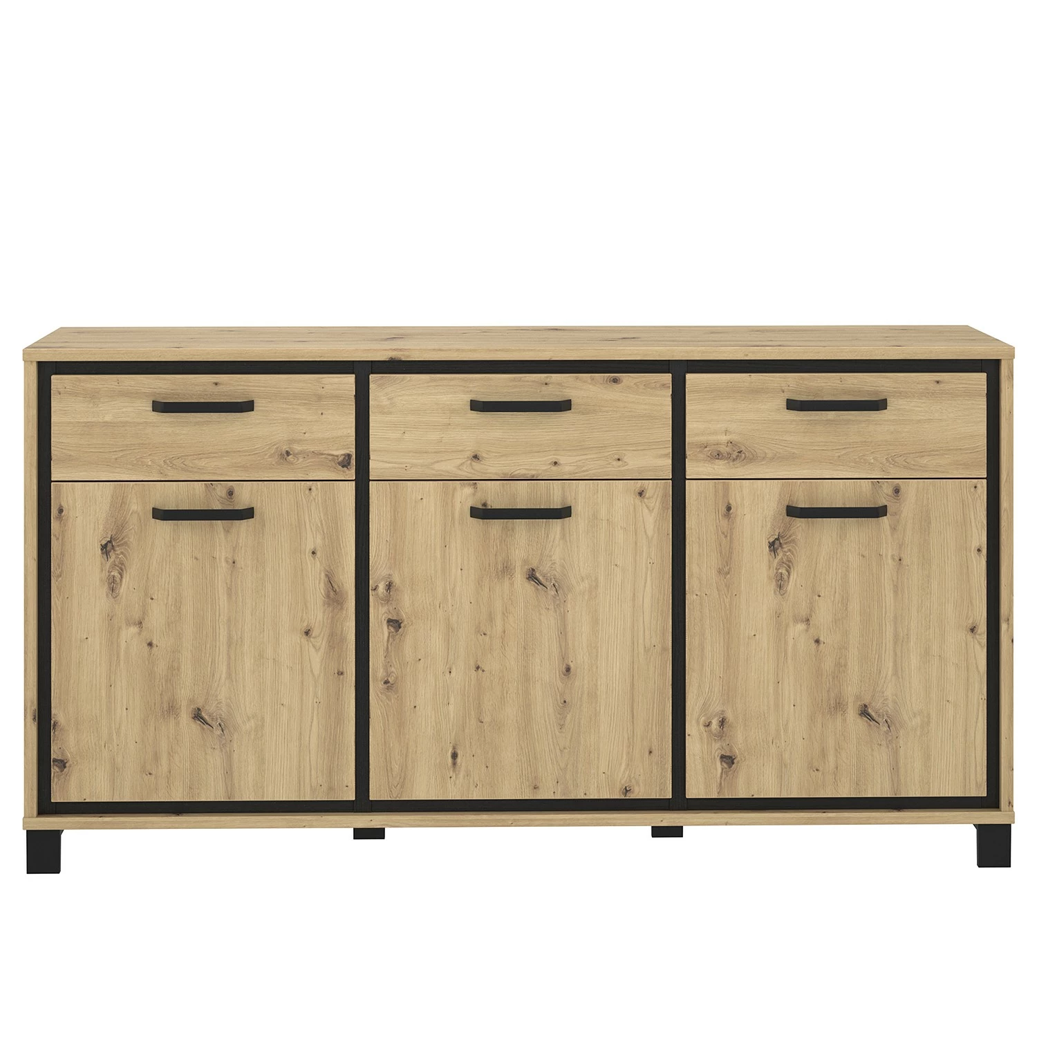 Red Living Sideboard Egan II - Eiche Artisan Dekor / Eiche Schwarz Dekor – Bild 5