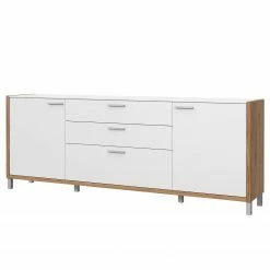 Norrwood Sideboard Boyd II - Weiß / Eiche Dekor