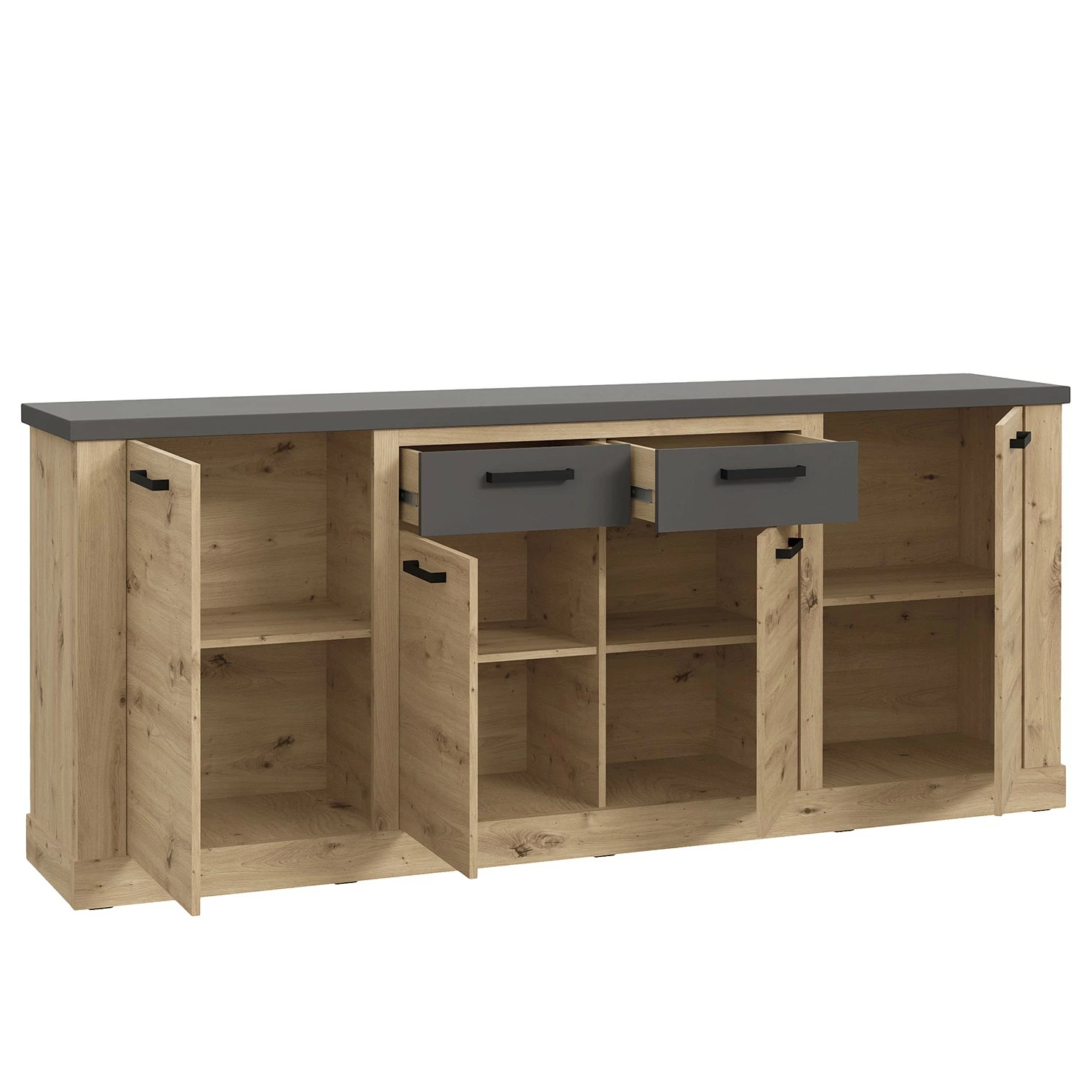 Ridgevalley Sideboard Moro II - Eiche Artisan Dekor / Grau – Bild 5
