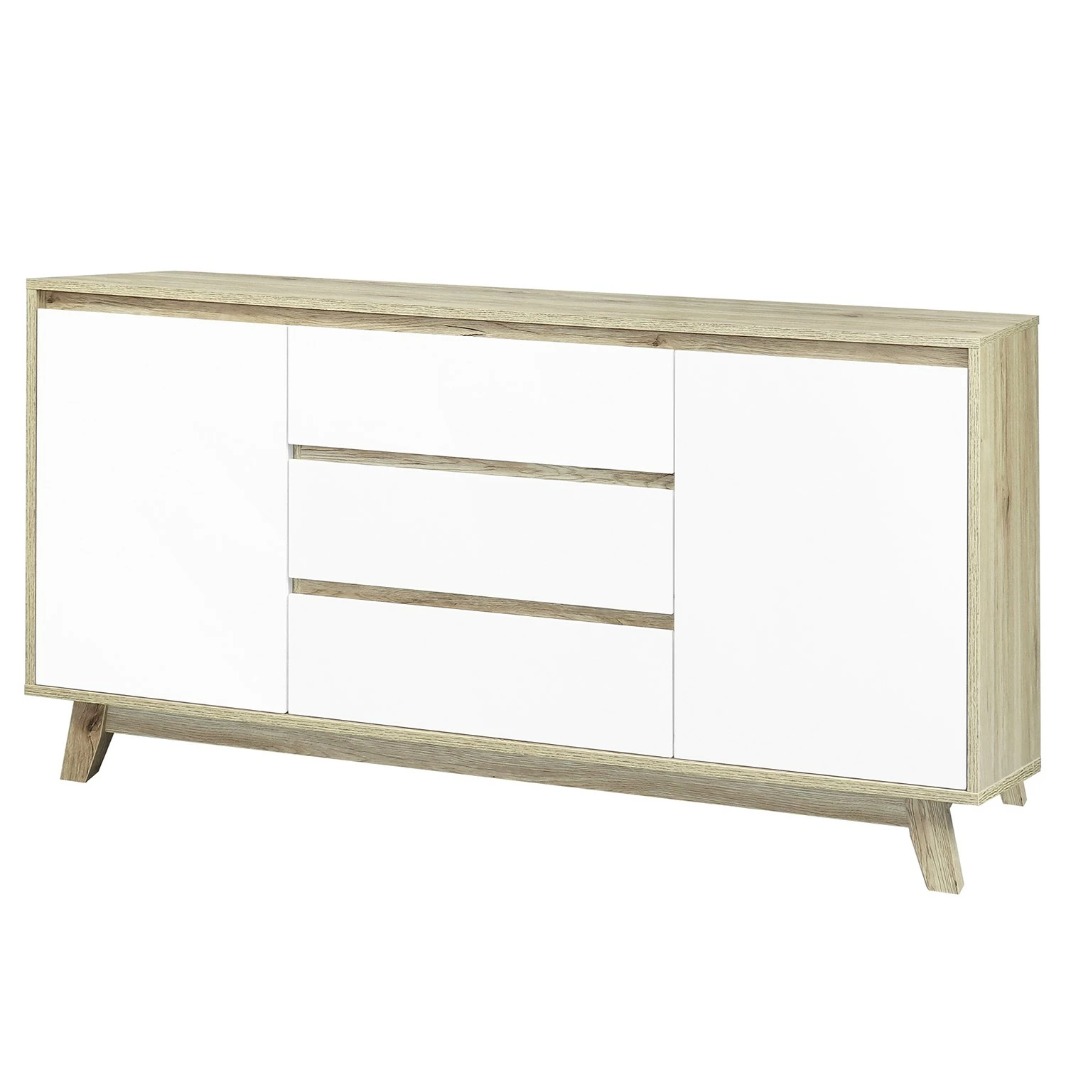Norrwood Sideboard Jano - Weiß / Eiche Artisan Dekor