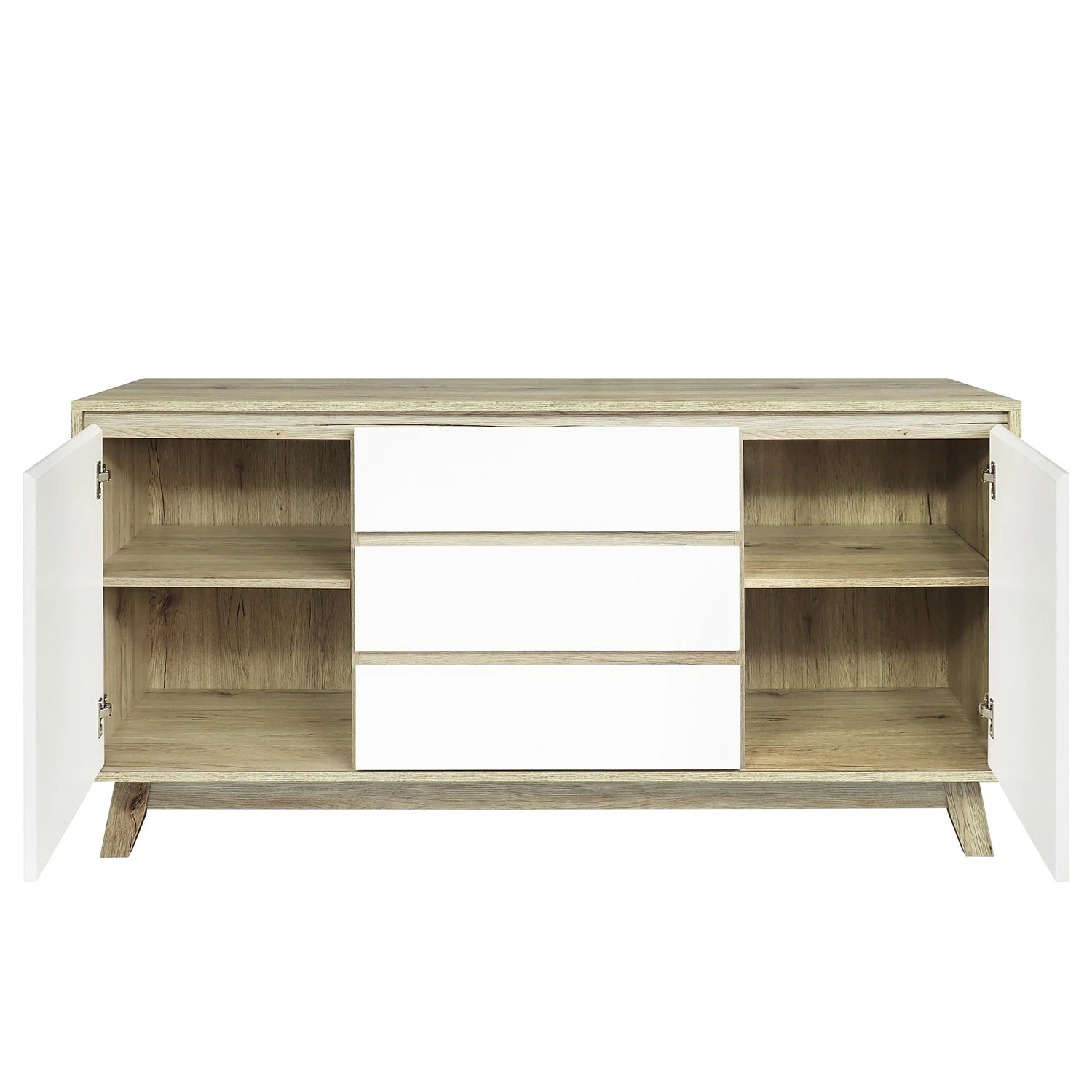 Norrwood Sideboard Jano - Weiß / Eiche Artisan Dekor – Bild 8