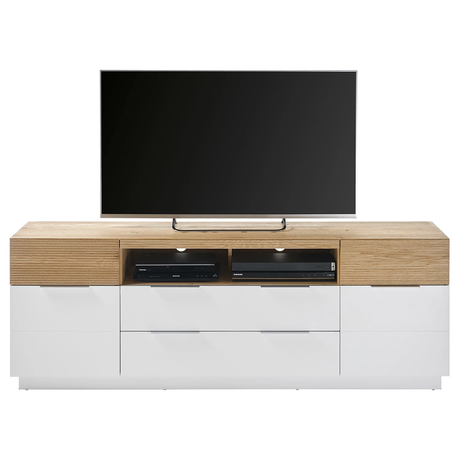 Norrwood Sideboard Akaa I - Echtholzfurnier - Eiche / Weiß – Bild 4