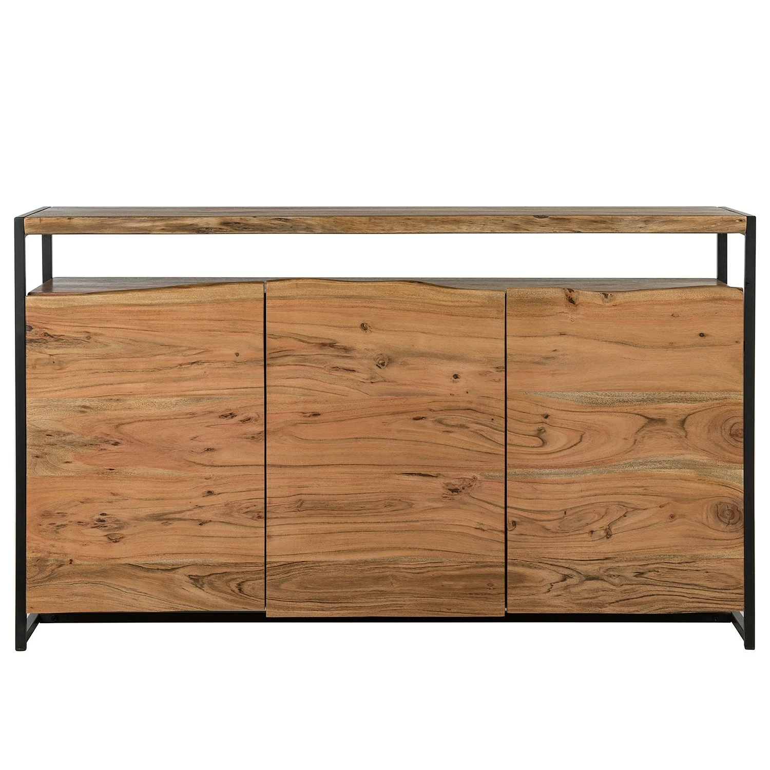 Ars manufacti Sideboard Kaawo - Akazie massiv / Metall - Akazie / Schwarz – Bild 2