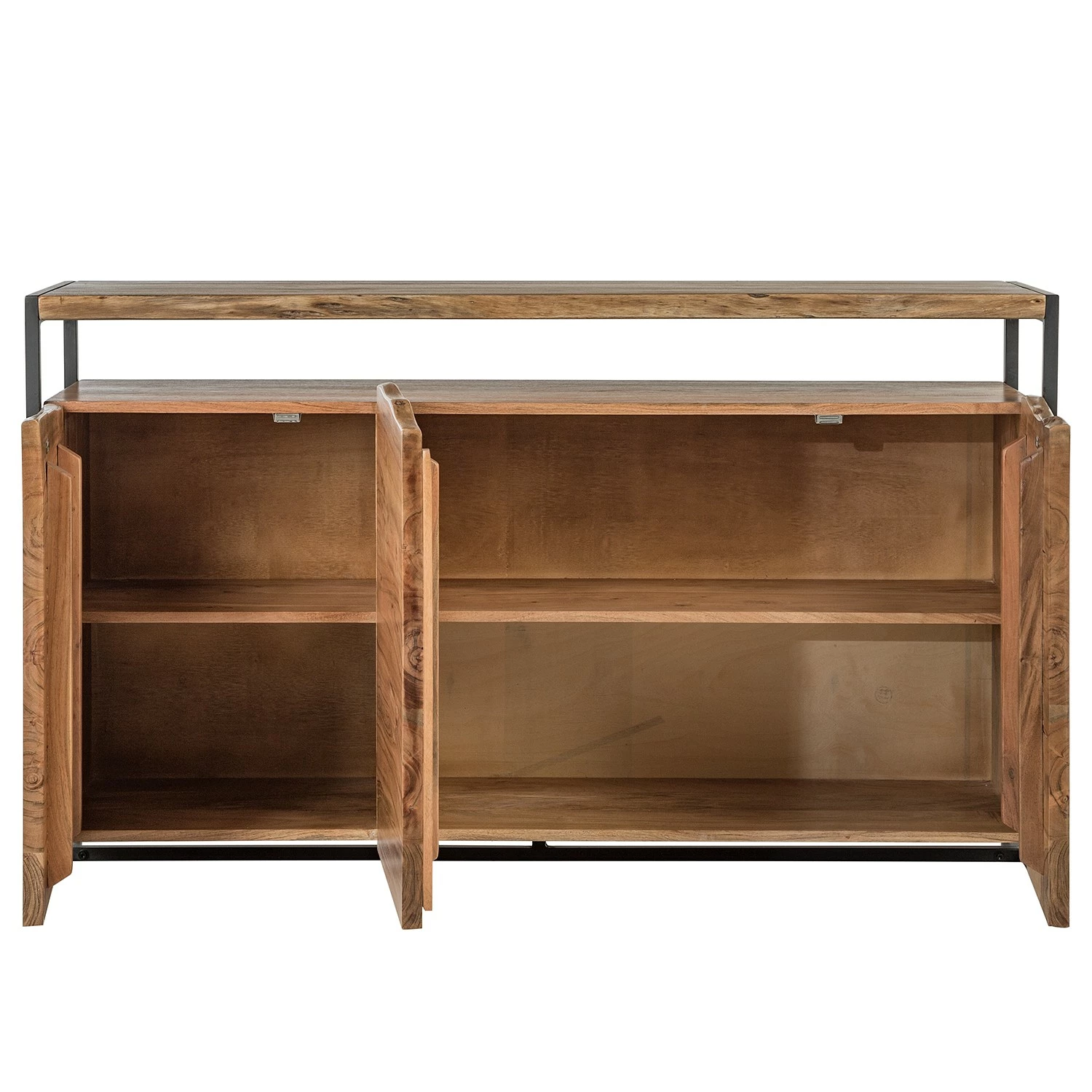 Ars manufacti Sideboard Kaawo - Akazie massiv / Metall - Akazie / Schwarz – Bild 3