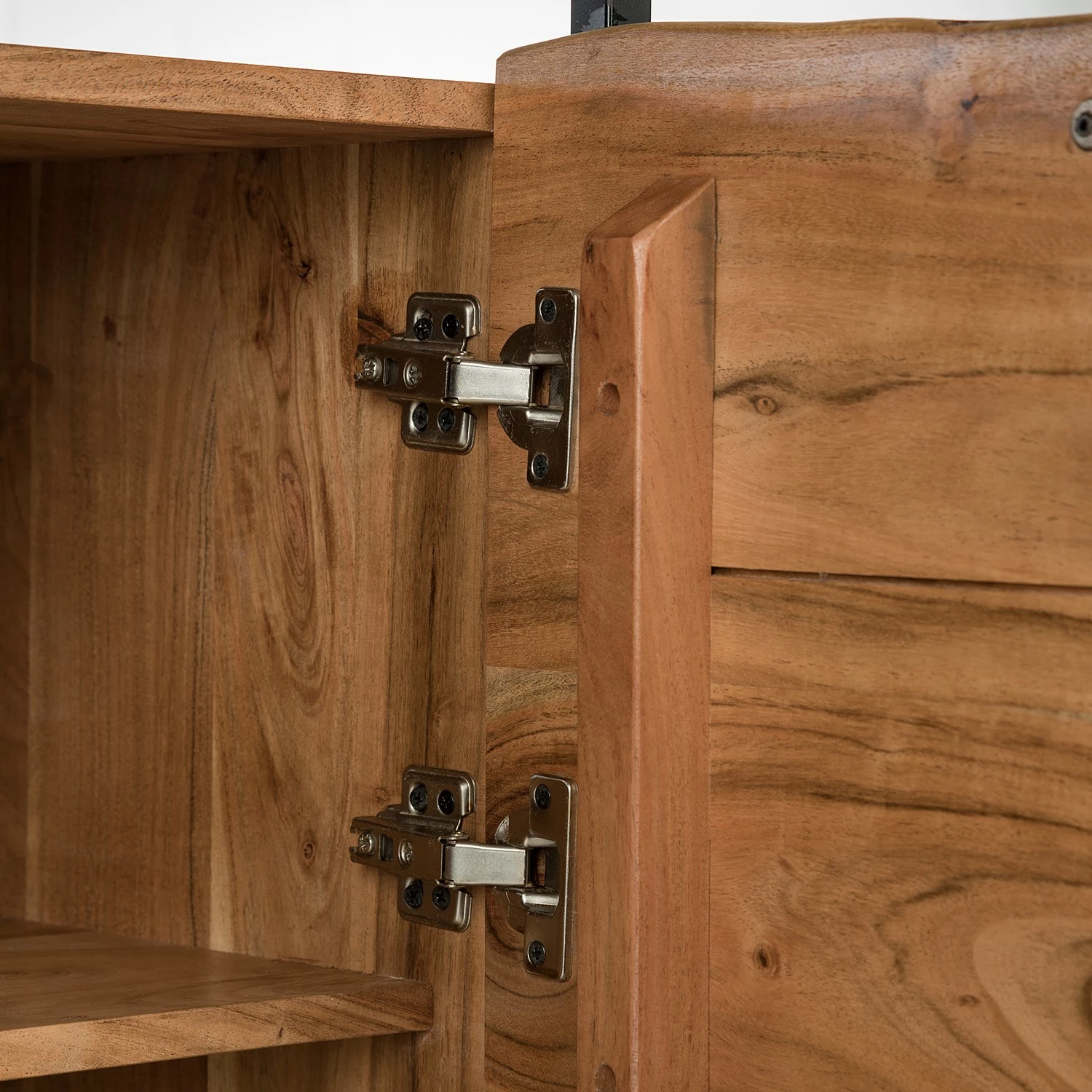 Ars manufacti Sideboard Kaawo - Akazie massiv / Metall - Akazie / Schwarz – Bild 8