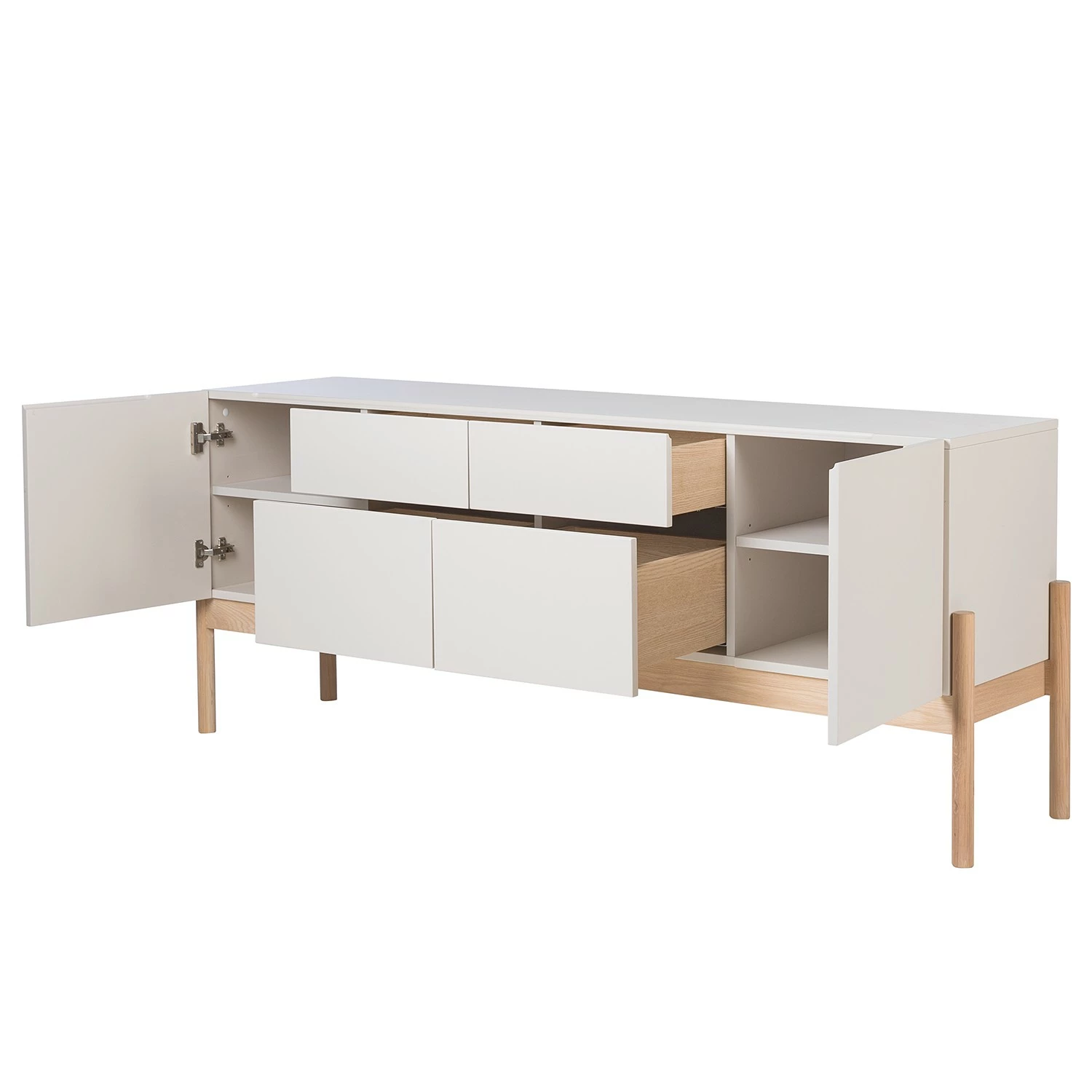 Studio Copenhagen Sideboard Cooby II - Muschelweiß / Eiche Hell – Bild 3