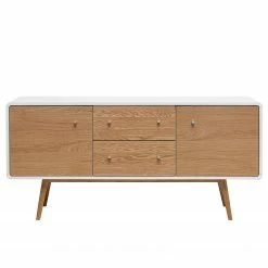 Mørteens Sideboard Tarim - Echtholzfurnier - Eiche / Weiß