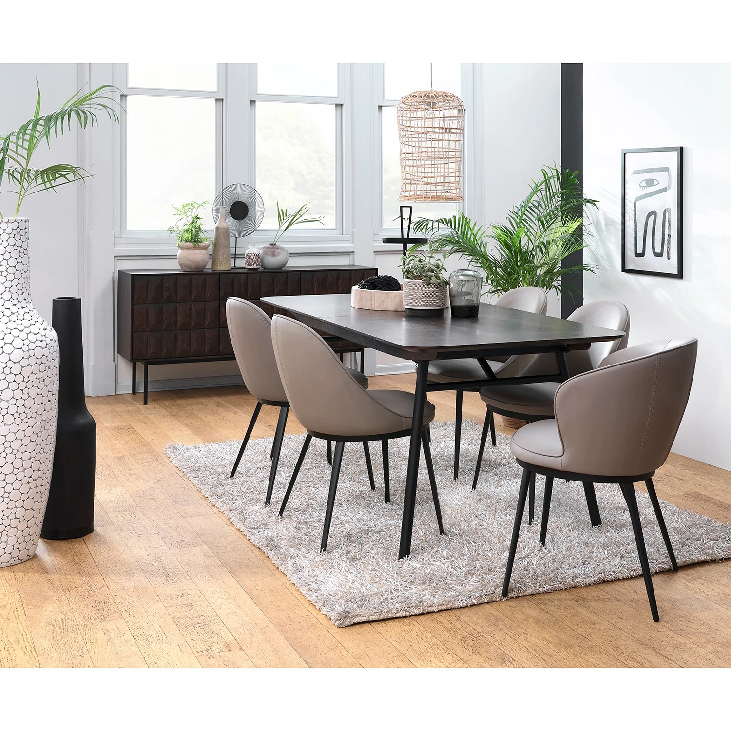 Red Living Sideboard Limes - Eiche massiv / Metall - Eiche Dunkel / Schwarz – Bild 3