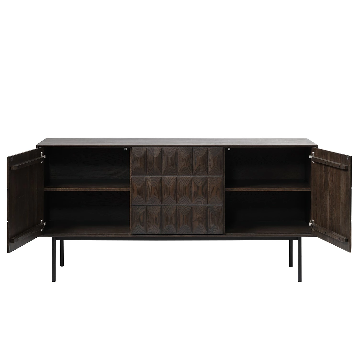 Red Living Sideboard Limes - Eiche massiv / Metall - Eiche Dunkel / Schwarz – Bild 6