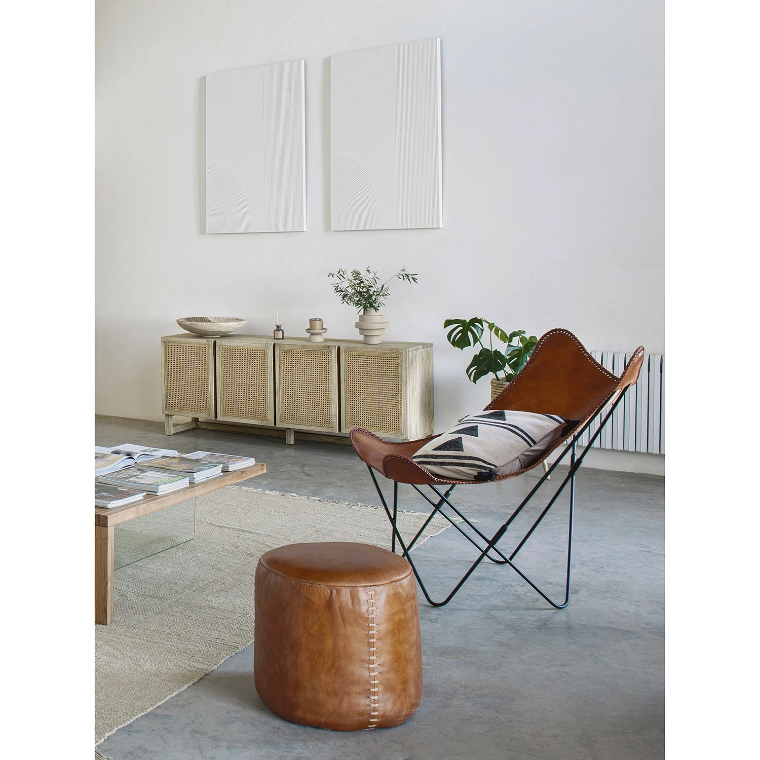 Loftscape Sideboard Risley - Mindi massiv / Rattan – Bild 3