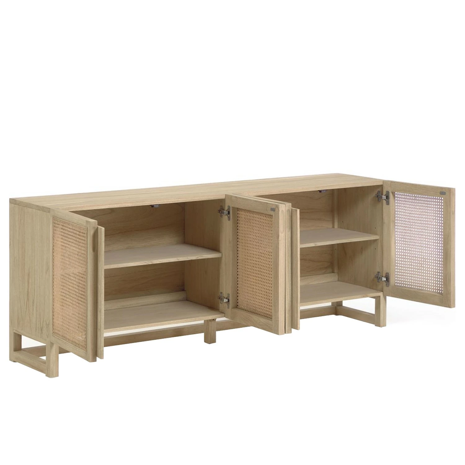 Loftscape Sideboard Risley - Mindi massiv / Rattan – Bild 4