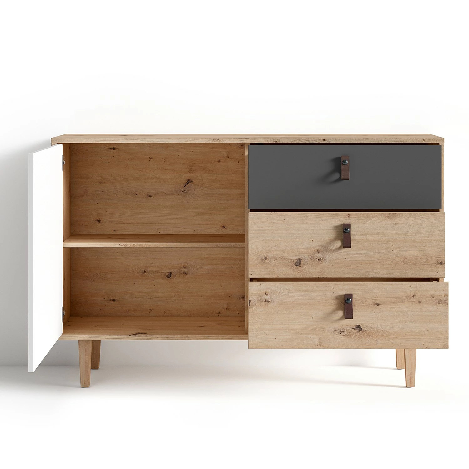 Fredriks Sideboard Bowood I - Eiche Artisan Dekor / Weiß – Bild 4