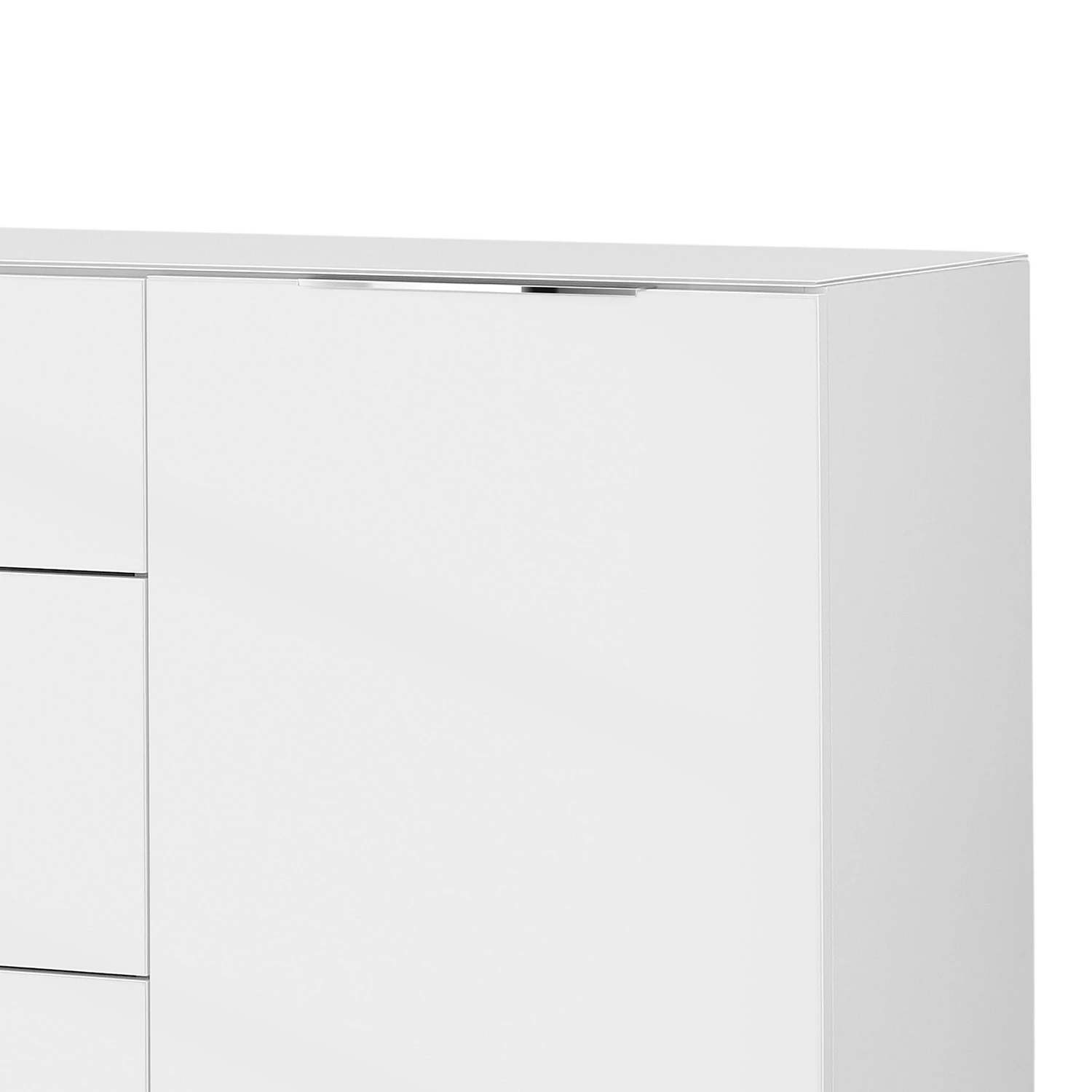 Maja Möbel Sideboard Trend - Glas - Hochglanz Weiß / Chrom – Bild 4