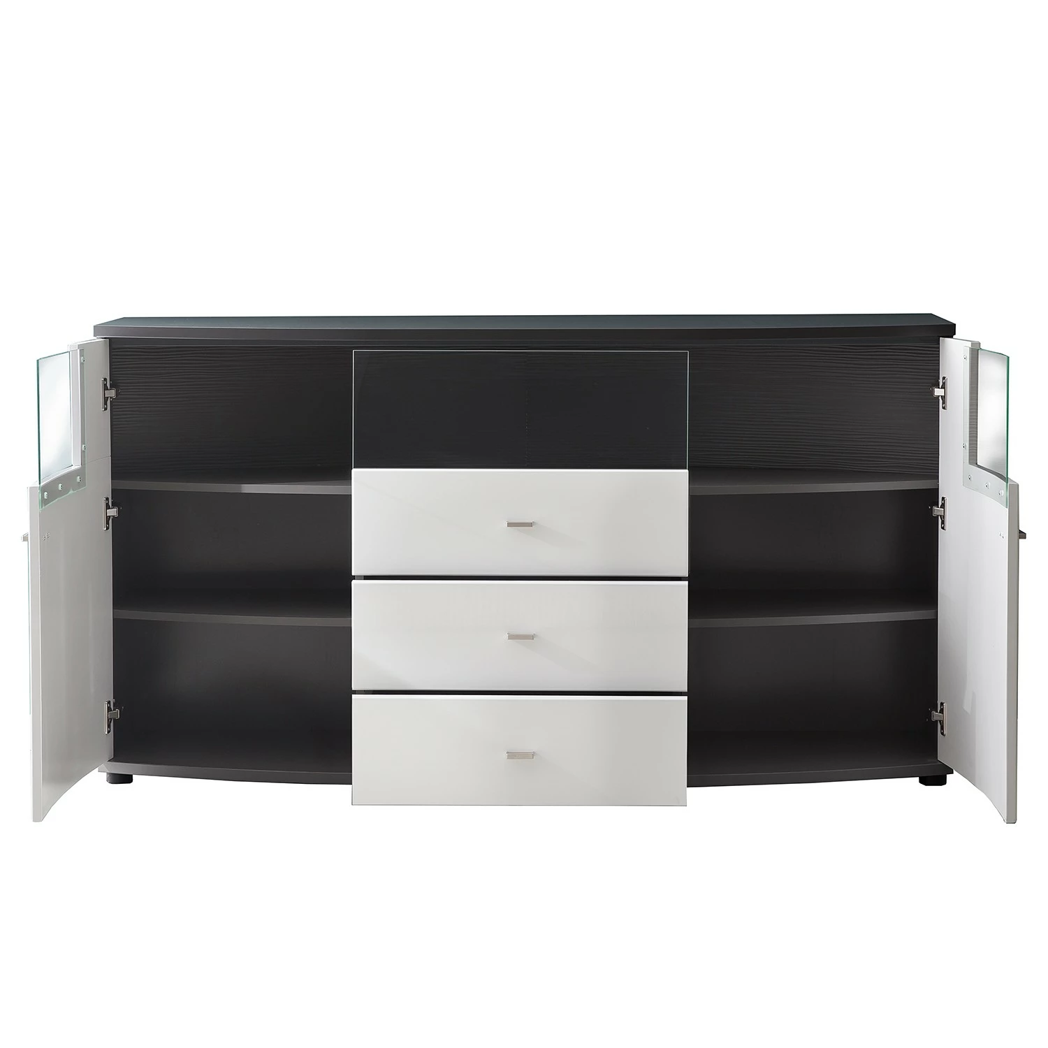 Loftscape Sideboard Intento II - Hochglanz Weiß / Anthrazit – Bild 6