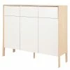 Studio Copenhagen Sideboard Maayka III - Eiche teilmassiv - Mushroom Creme / Eiche Hell
