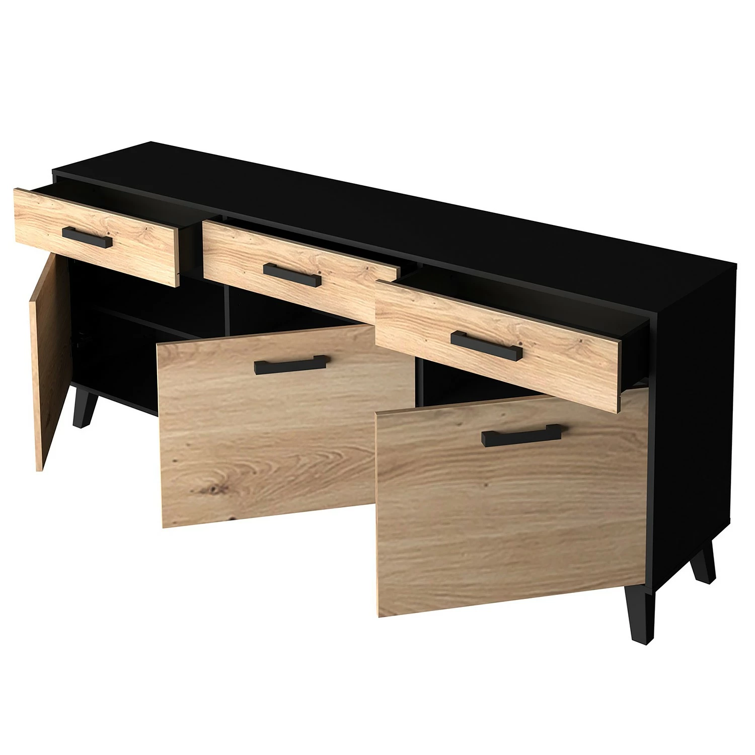 Norrwood Sideboard Argenteuil I - Eiche Artisan Dekor / Schwarz – Bild 6