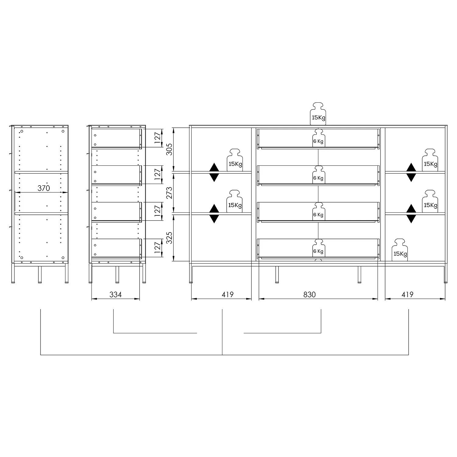 Maja Möbel Sideboard Trend Wood I - Asteiche Dekor / Schwarz – Bild 7