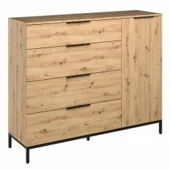 Maja Möbel Sideboard Trend Wood II - Asteiche Dekor / Schwarz