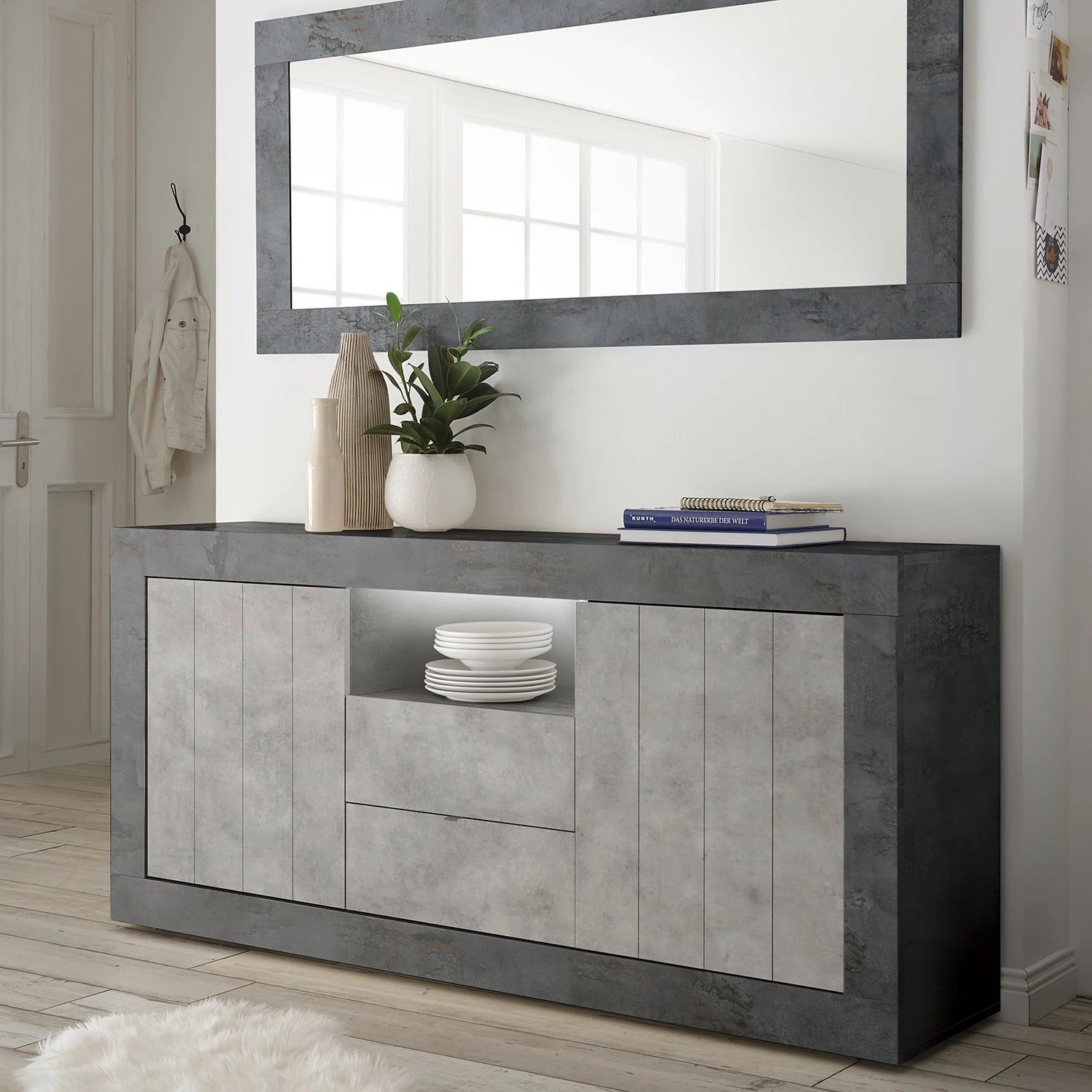LC Spa Sideboard Urbino I - Hellgrau / Dunkelgrau – Bild 3