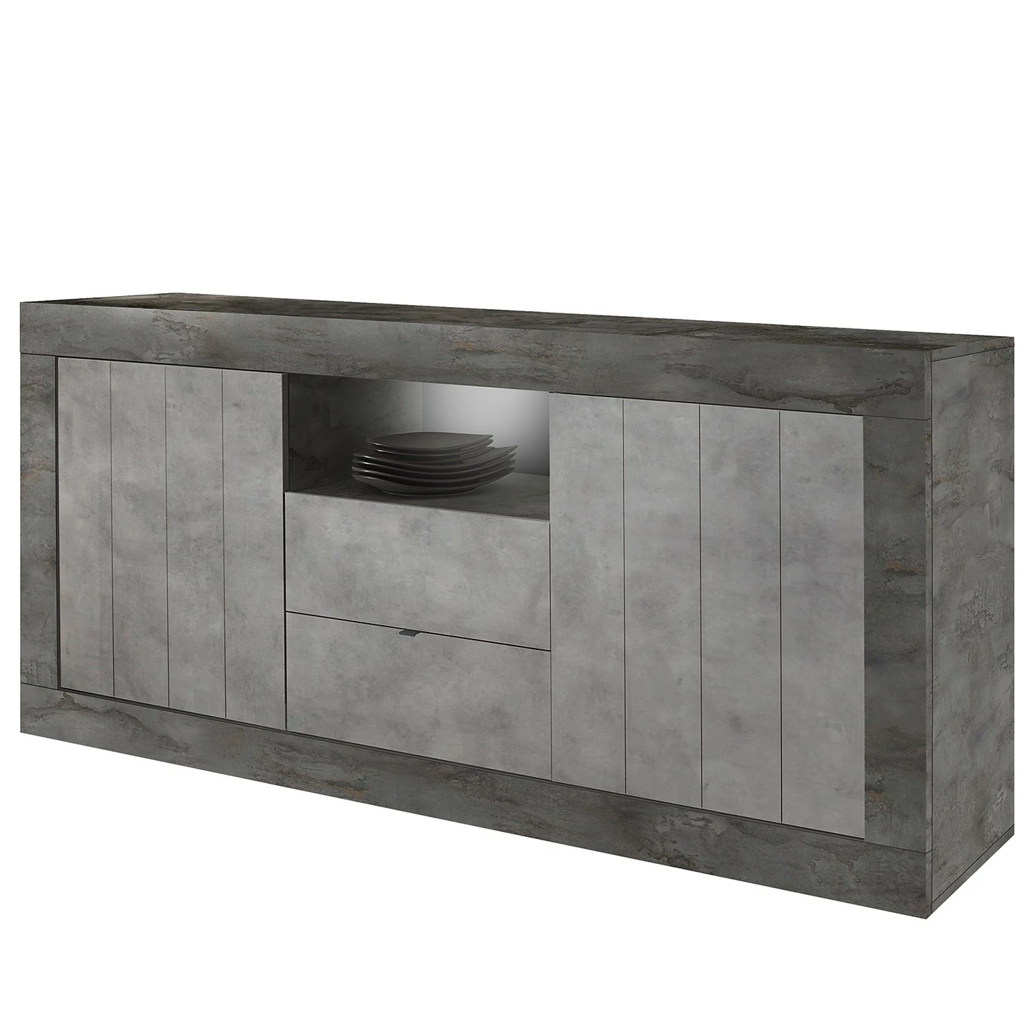 LC Spa Sideboard Urbino I - Hellgrau / Dunkelgrau