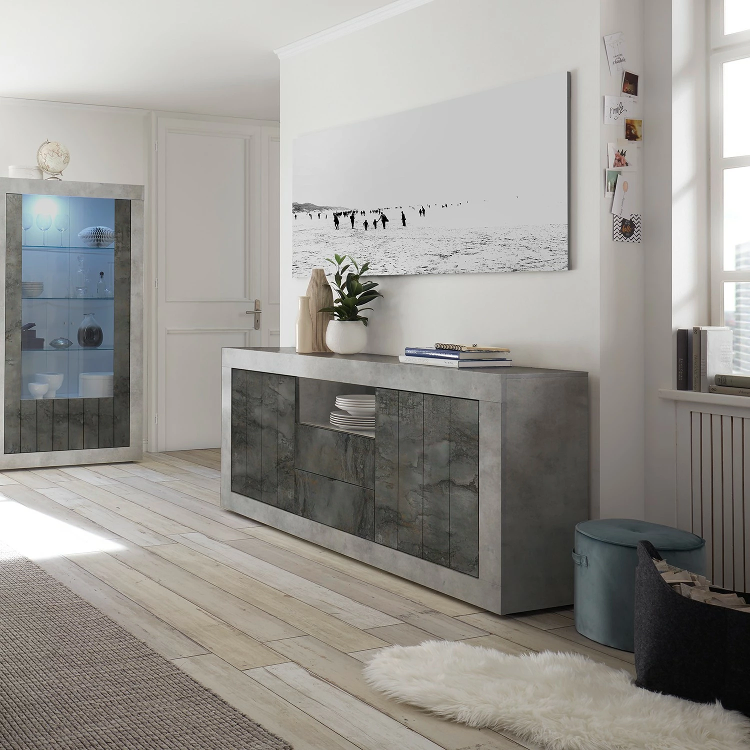 LC Spa Sideboard Urbino I - Anthrazit / Hellgrau – Bild 2