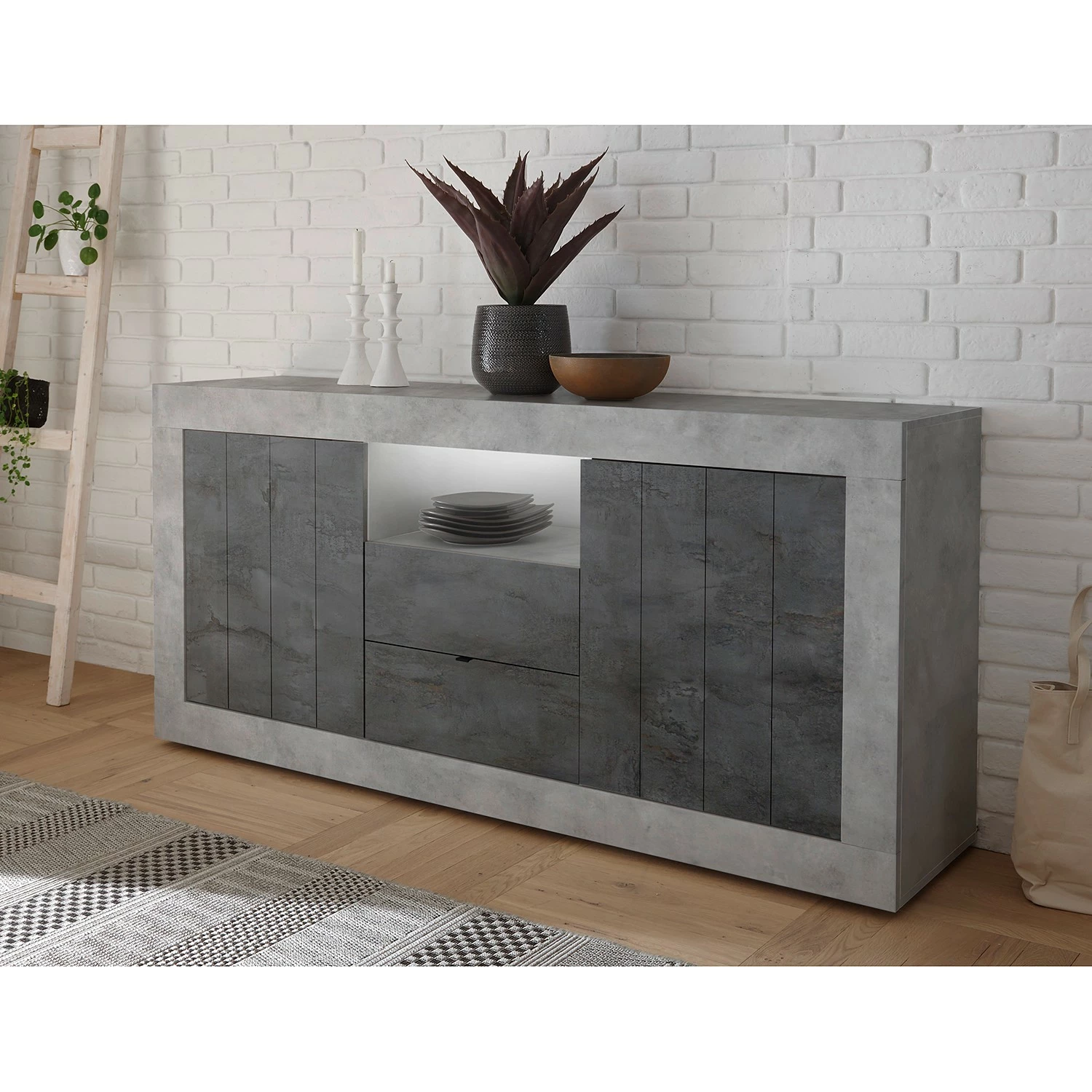 LC Spa Sideboard Urbino I - Anthrazit / Hellgrau – Bild 3