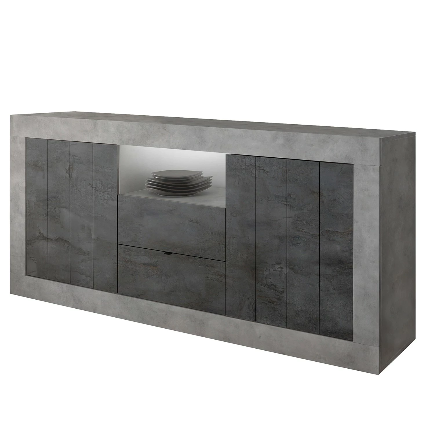 LC Spa Sideboard Urbino I - Anthrazit / Hellgrau