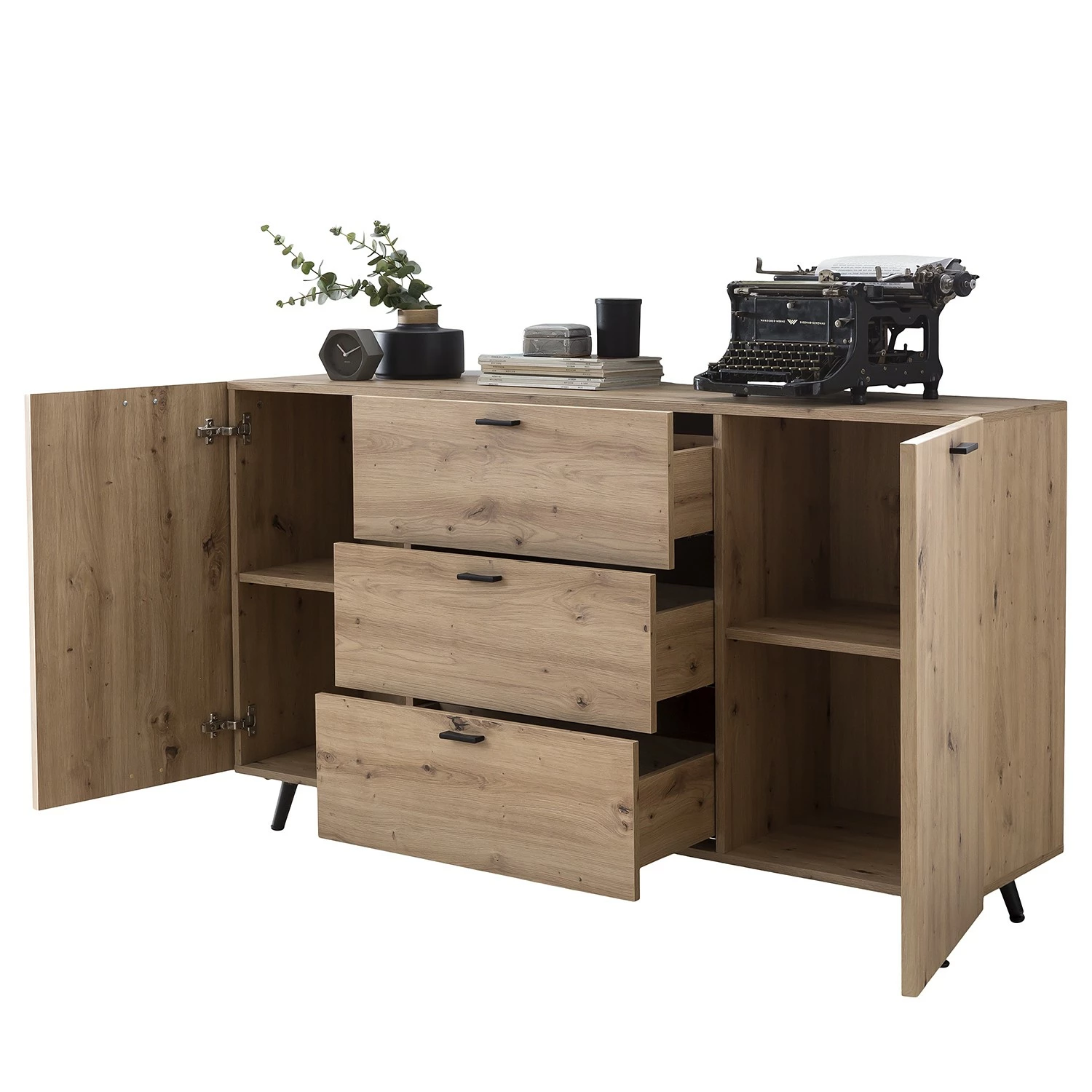 Ars Natura Sideboard Dorchester - Eiche Artisan Dekor – Bild 5