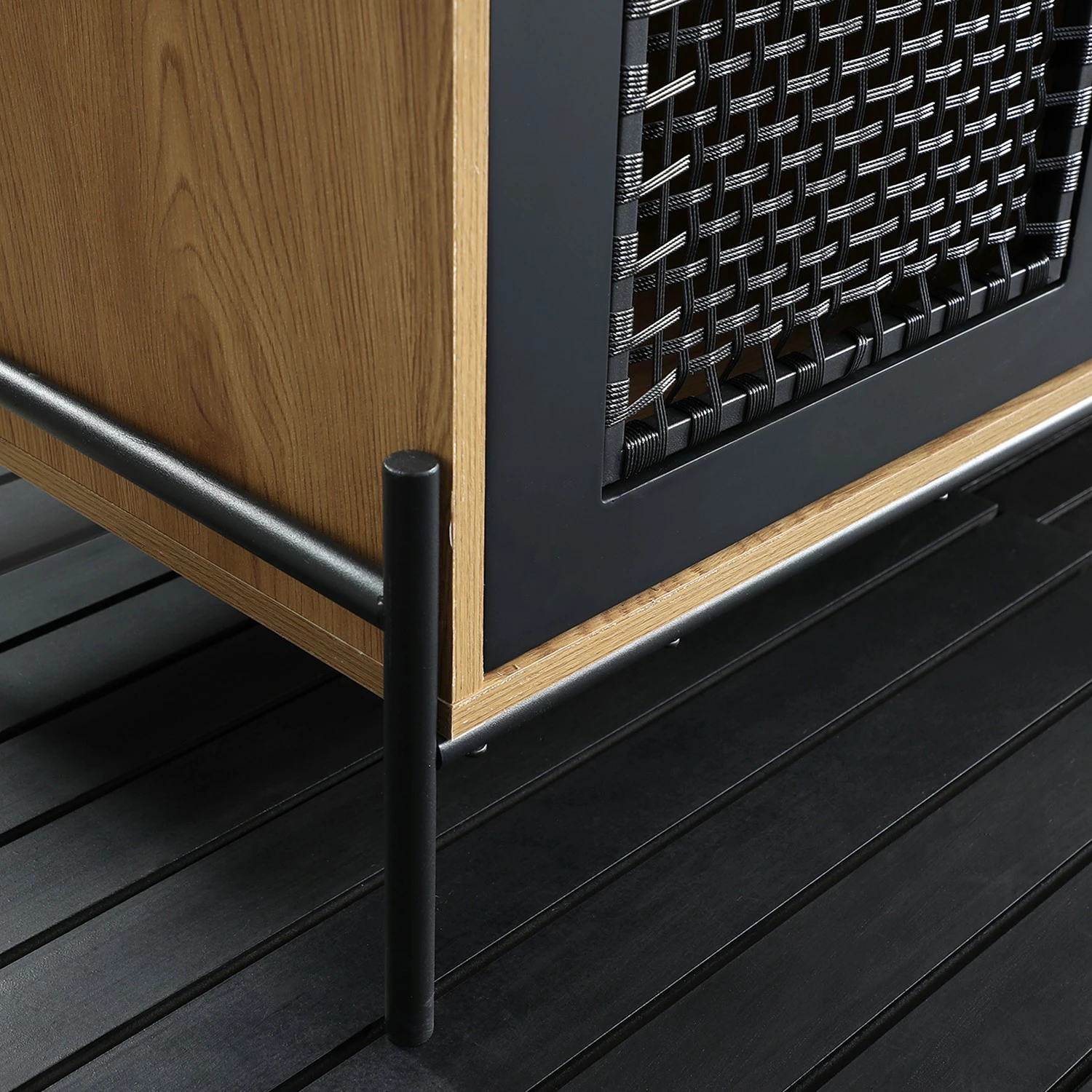 Red Living Sideboard Padbury - Schwarz / Eiche Dekor – Bild 3