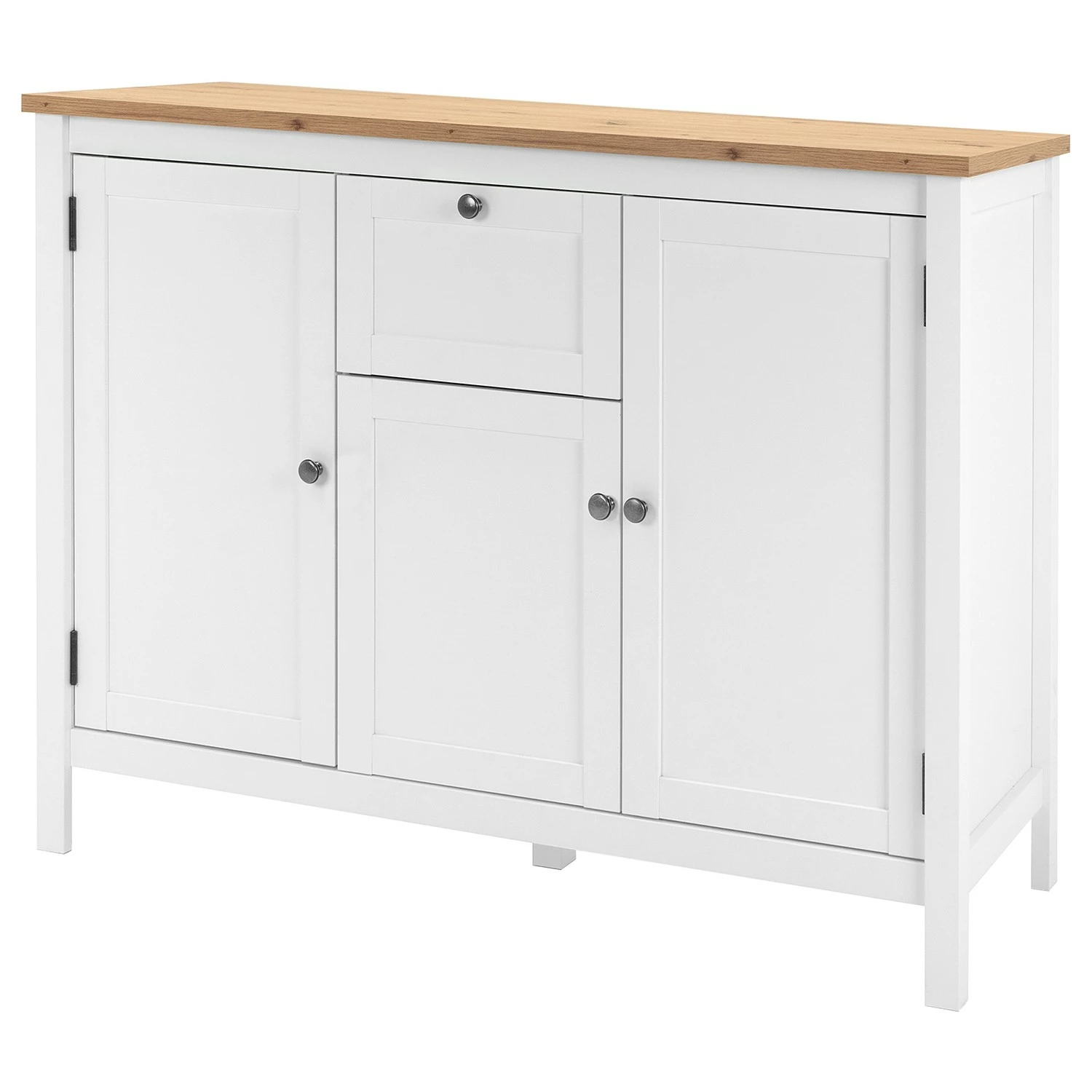 Ridgevalley Sideboard Bombita III - Weiß / Eiche Artisan Dekor