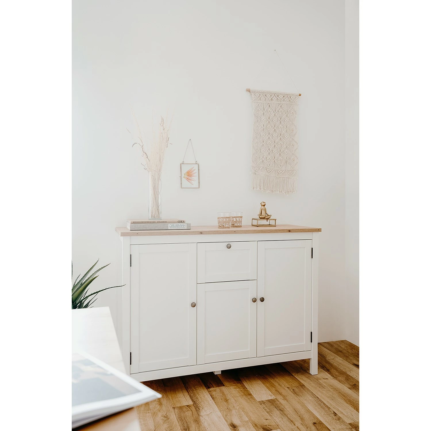 Ridgevalley Sideboard Bombita III - Weiß / Eiche Artisan Dekor – Bild 8