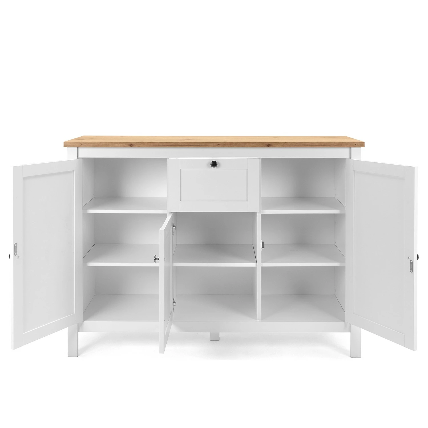 Ridgevalley Sideboard Bombita III - Weiß / Eiche Artisan Dekor – Bild 12
