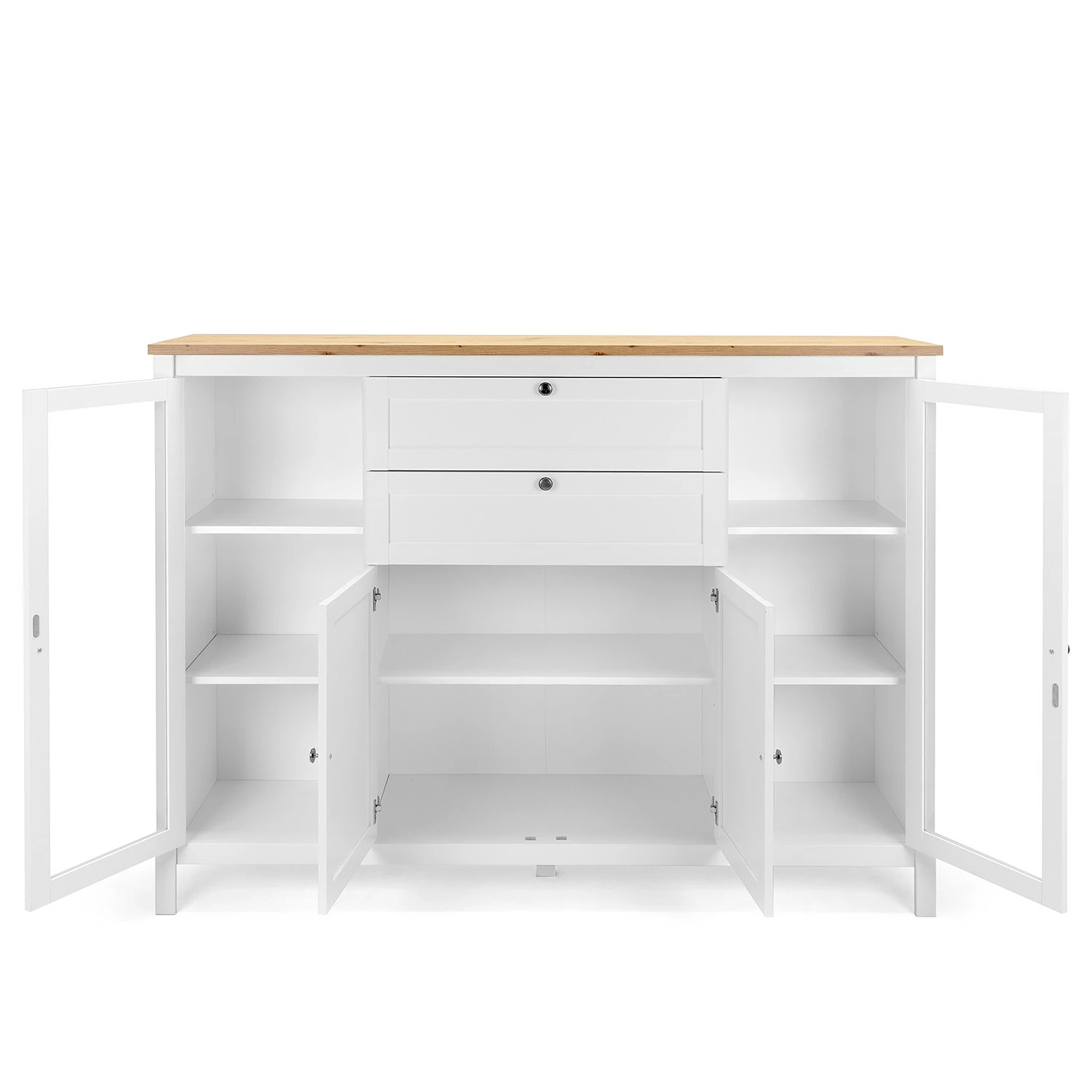 Ridgevalley Sideboard Bombita II - Weiß / Eiche Artisan Dekor – Bild 4