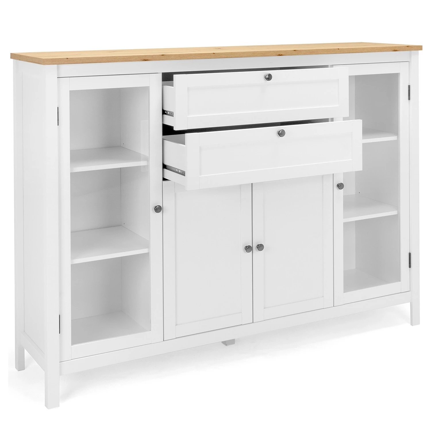 Ridgevalley Sideboard Bombita II - Weiß / Eiche Artisan Dekor – Bild 11