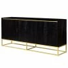 Jack & Alice Sideboard Nooble II - Mango massiv / Metall - Mango Schwarz / Gold