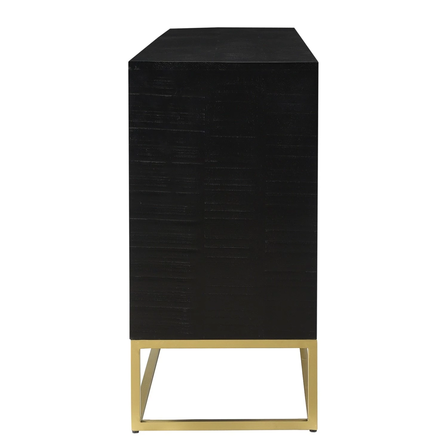 Jack & Alice Sideboard Nooble I - Mango massiv / Metall - Mango Schwarz / Gold – Bild 5