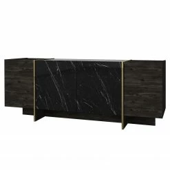 Loftscape Sideboard Vidal - Marmor Schwarz Dekor / Gold
