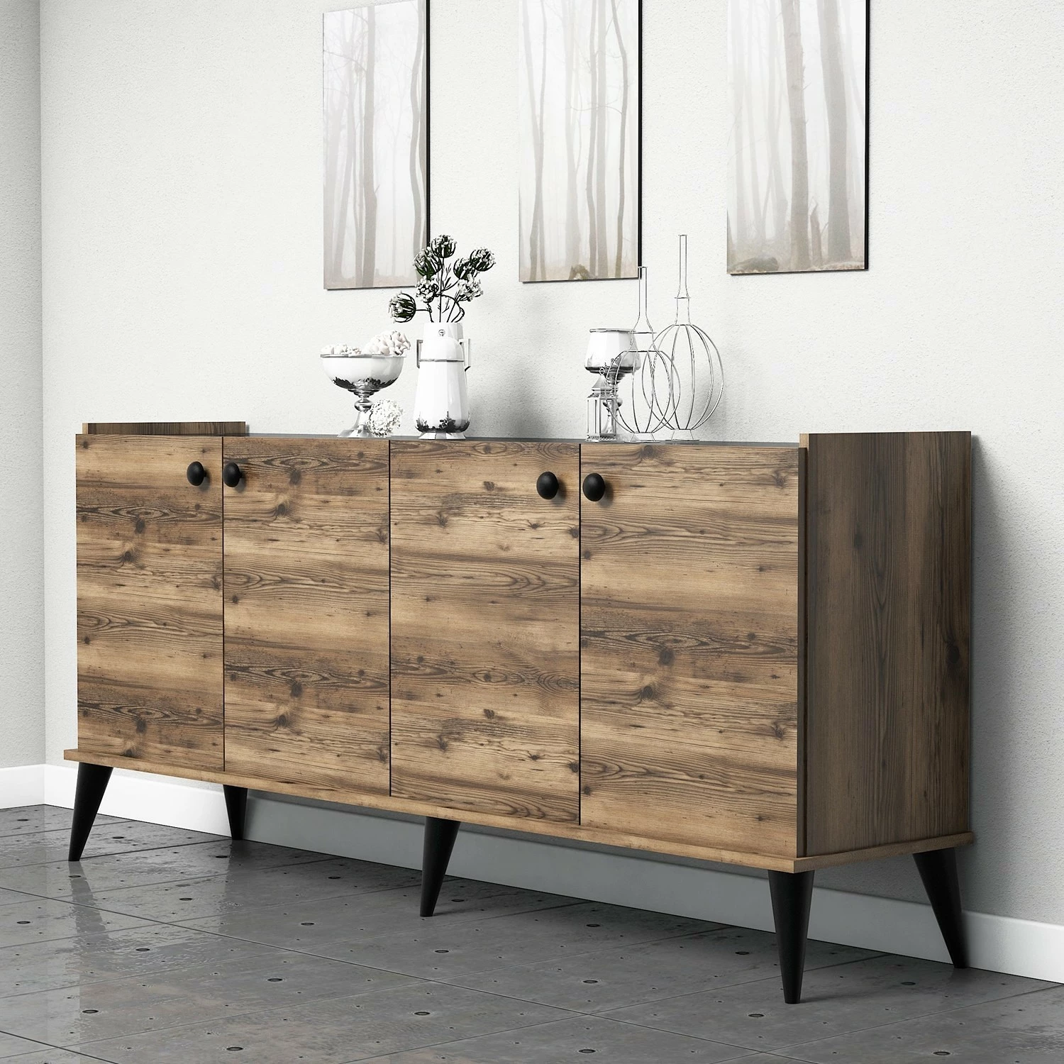 Red Living Sideboard Korfu - Walnuss Dekor – Bild 2