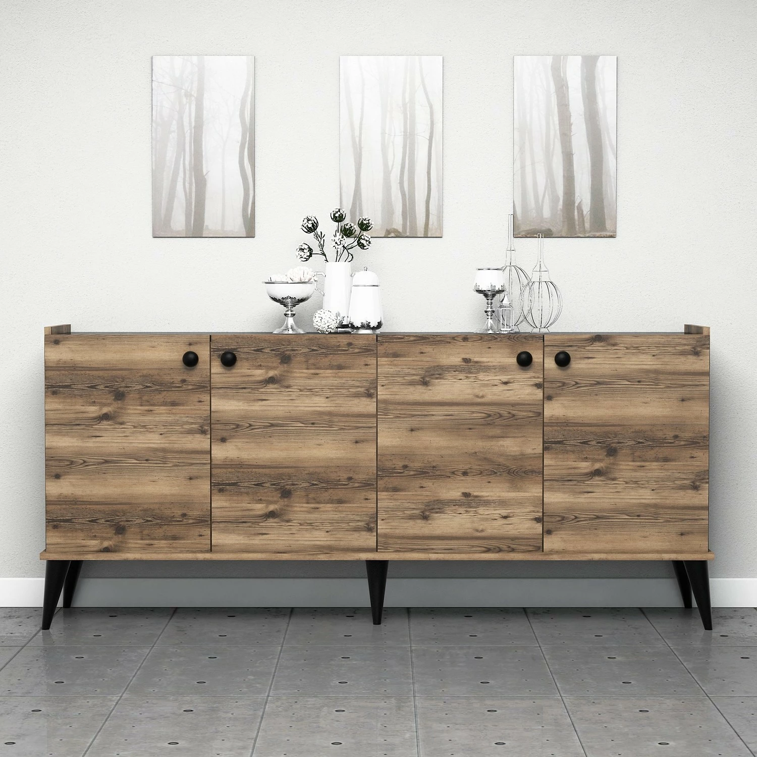 Red Living Sideboard Korfu - Walnuss Dekor – Bild 3