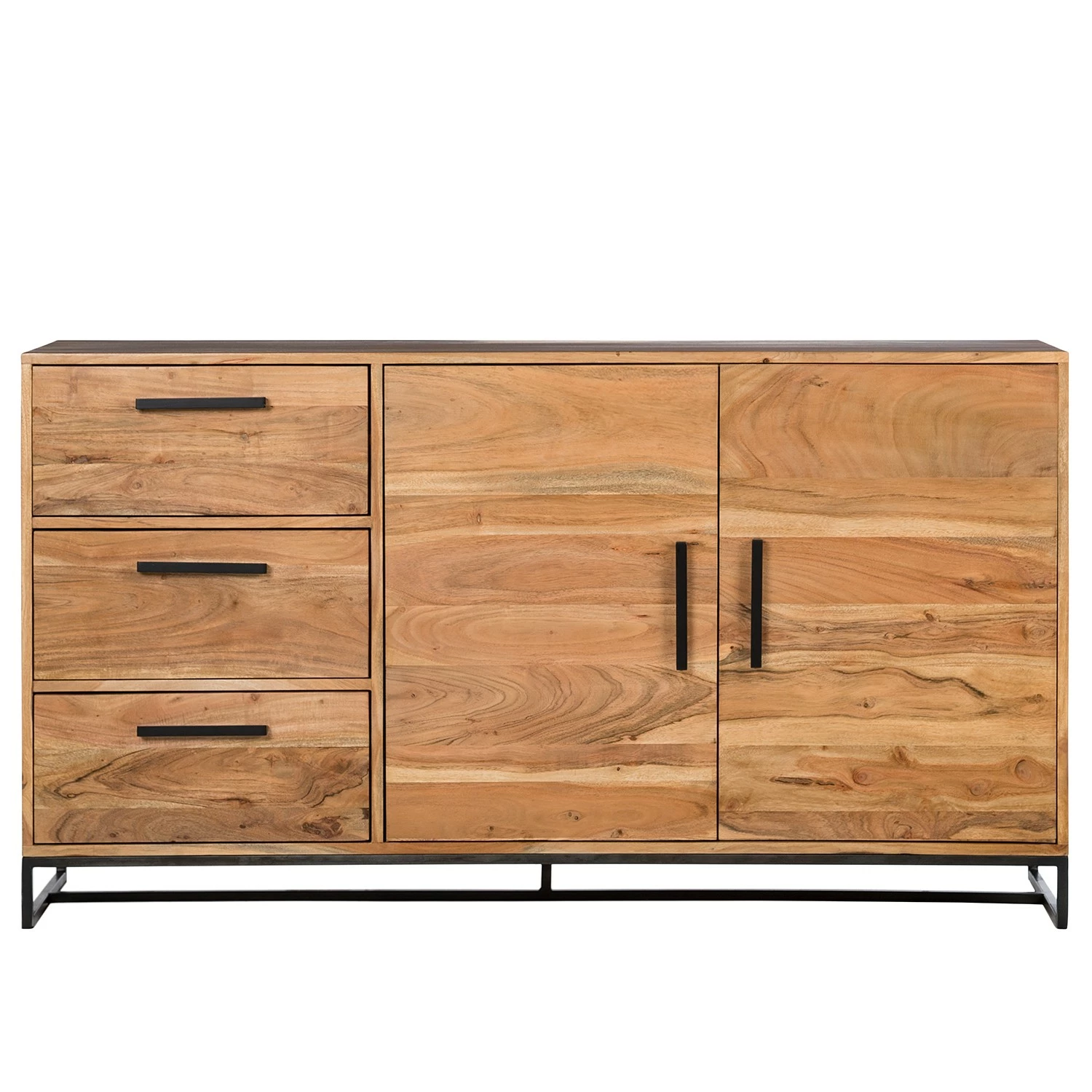 Ars manufacti Sideboard Woodson II - Akazie massiv / Metall - Akazie Hellbraun – Bild 3