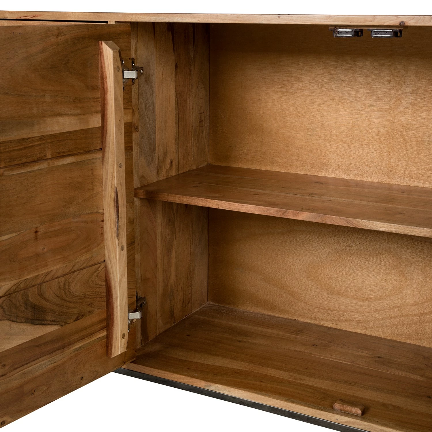 Ars manufacti Sideboard Woodson II - Akazie massiv / Metall - Akazie Hellbraun – Bild 9