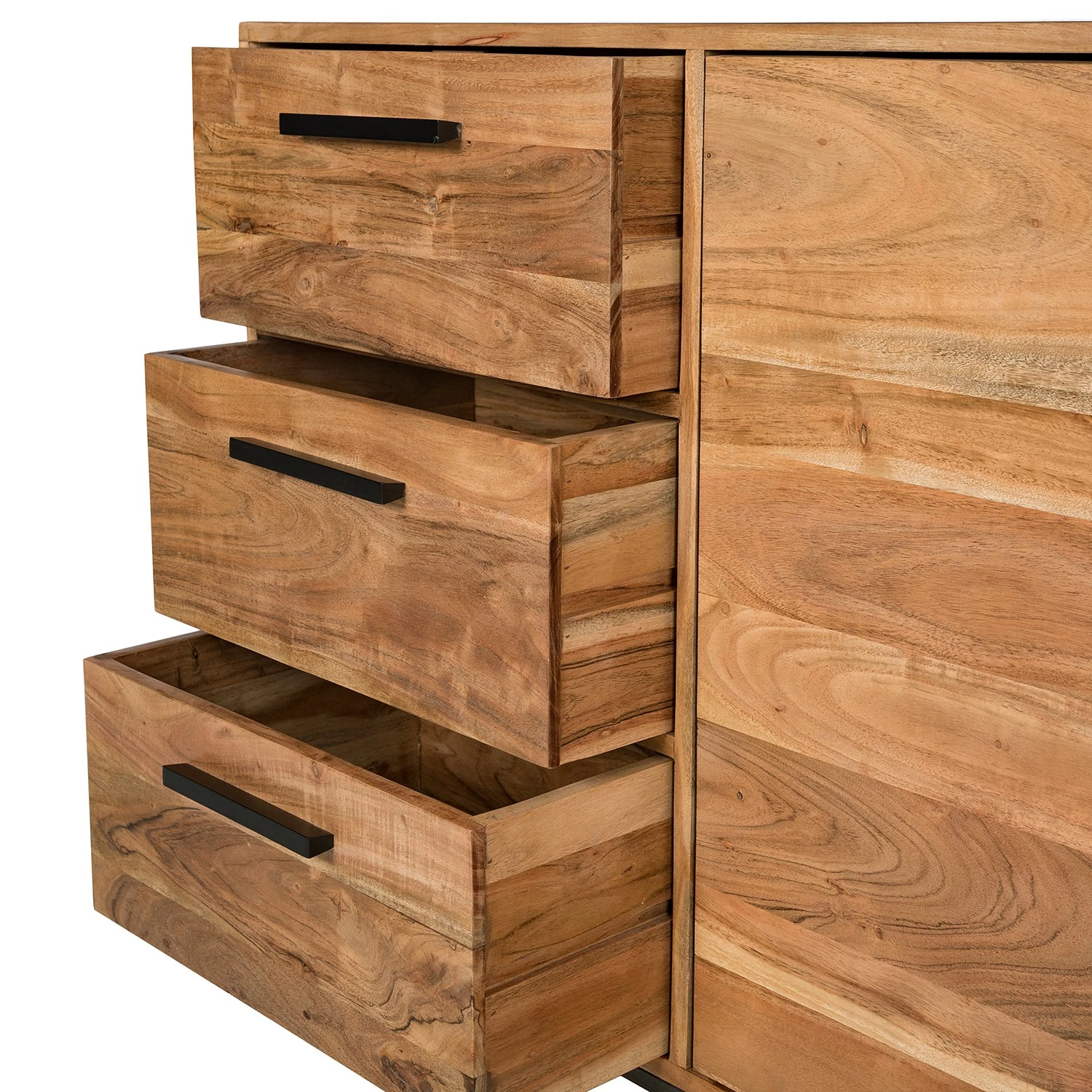 Ars manufacti Sideboard Woodson II - Akazie massiv / Metall - Akazie Hellbraun – Bild 11