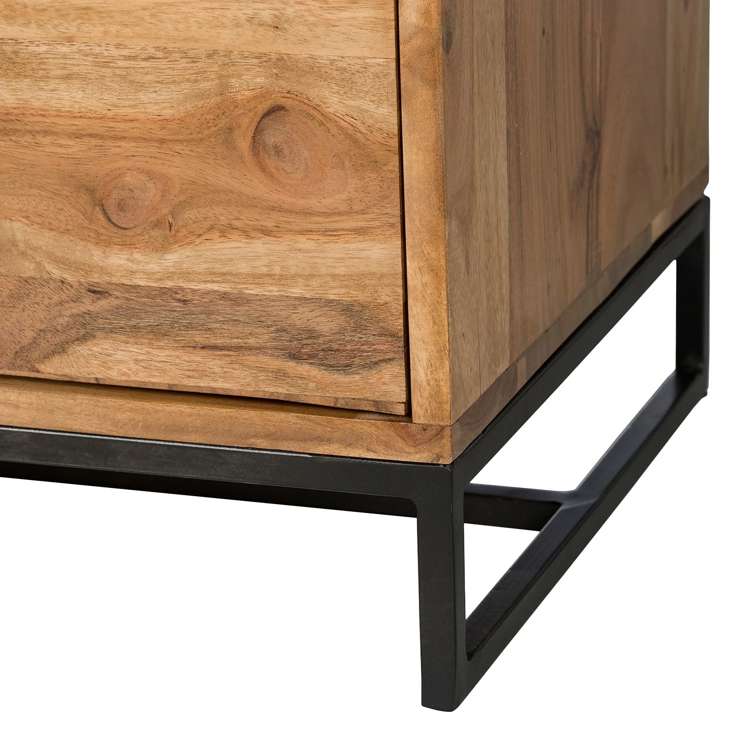 Ars manufacti Sideboard Woodson II - Akazie massiv / Metall - Akazie Hellbraun – Bild 17