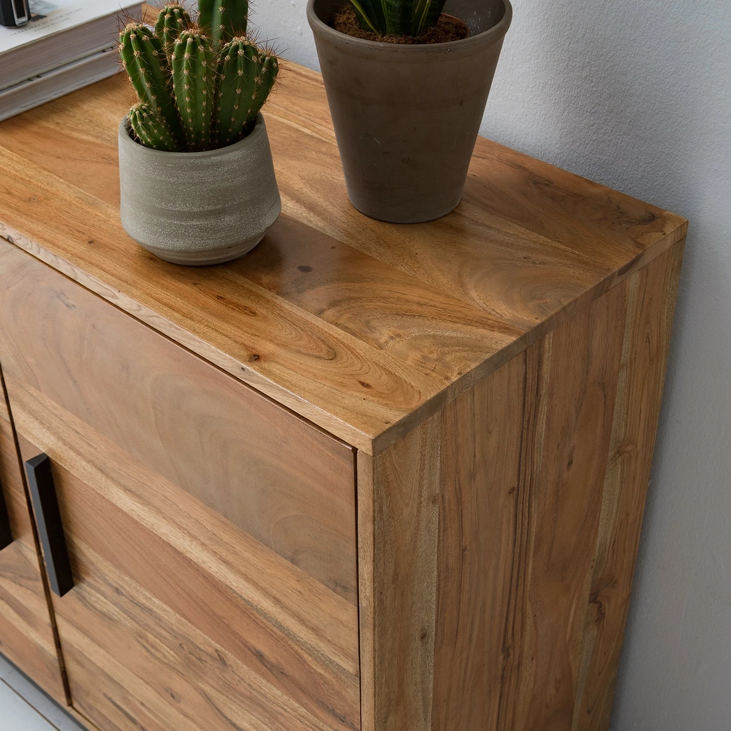 Ars manufacti Sideboard Woodson II - Akazie massiv / Metall - Akazie Hellbraun – Bild 21