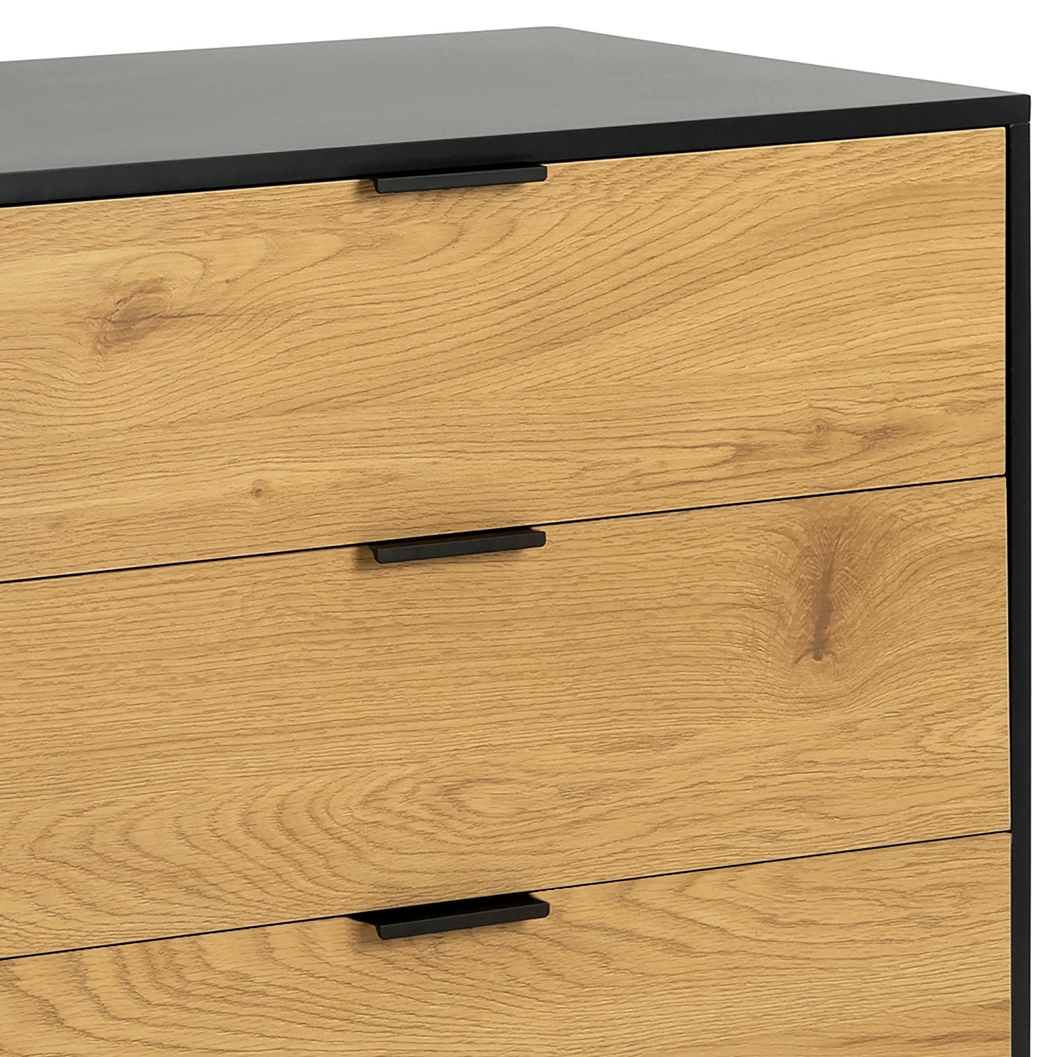 Red Living Sideboard Coogee III - Eiche Dekor / Schwarz – Bild 6