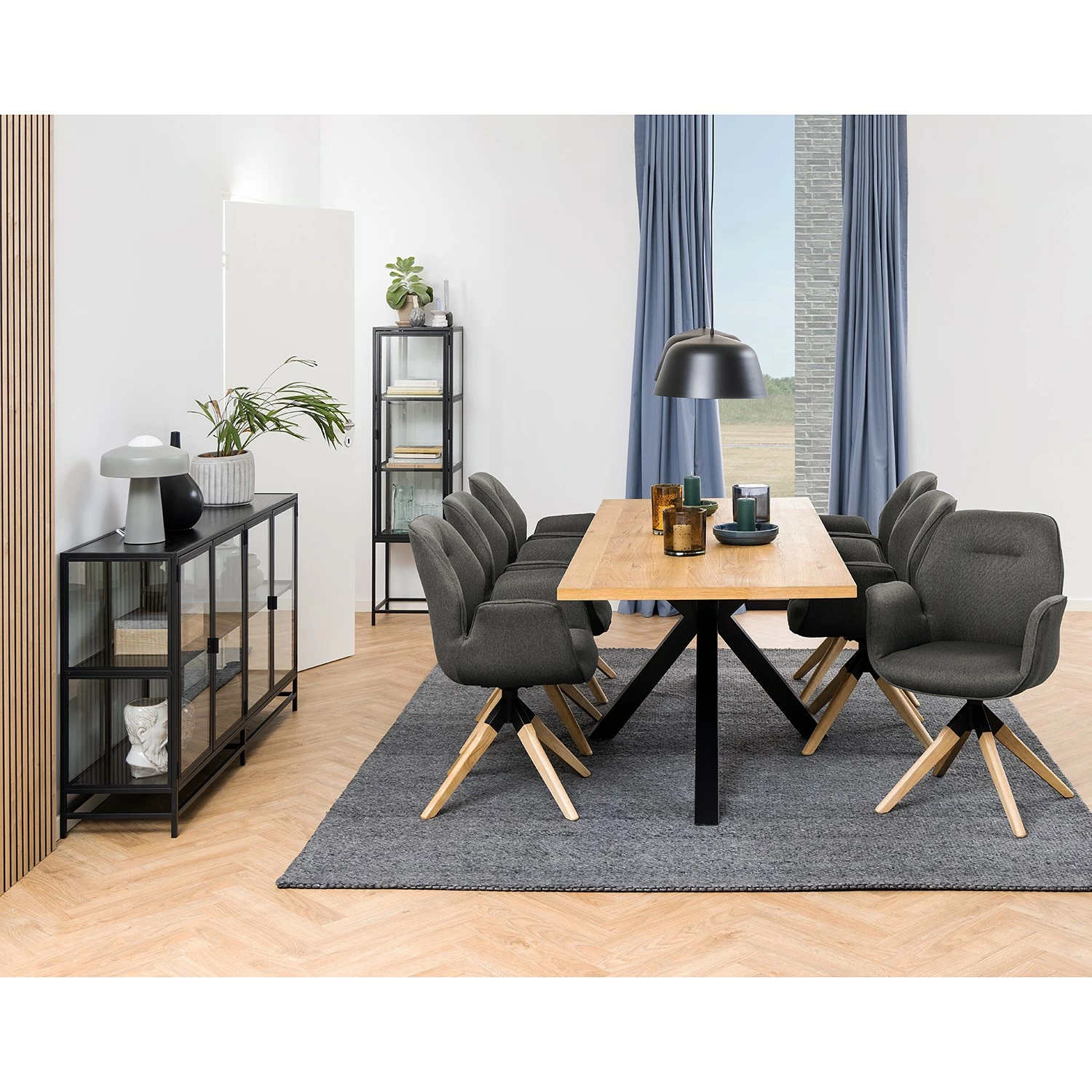 Red Living Sideboard Coogee IV - Glas / Metall - Schwarz – Bild 3