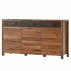 Red Living Sideboard Belchatow II - Eiche Dekor / Anthrazit