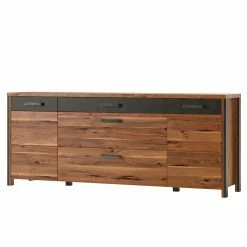Red Living Sideboard Belchatow I - Eiche Dekor / Anthrazit