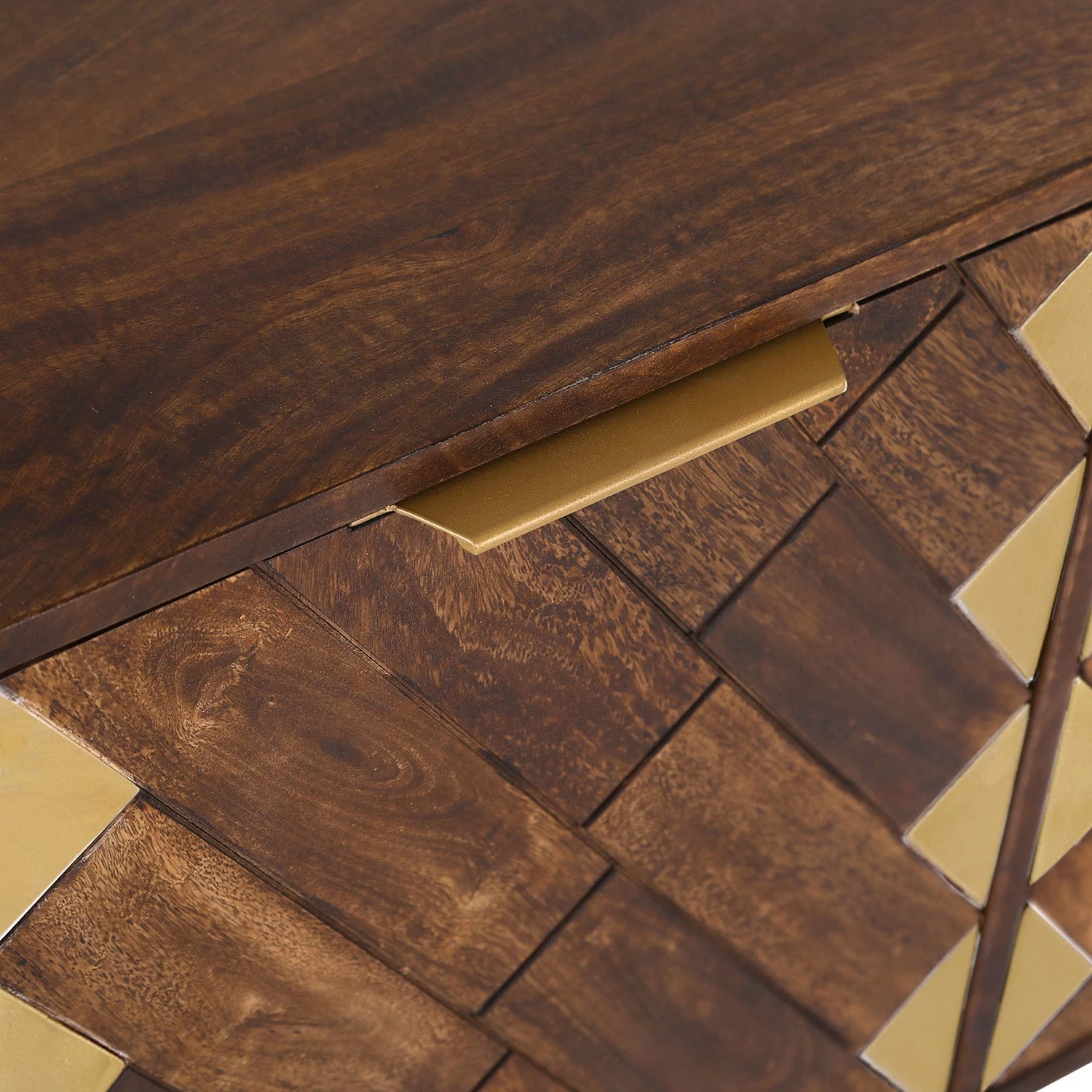 Red Living Sideboard Nook - Mango massiv / Metall - Mango / Gold – Bild 2